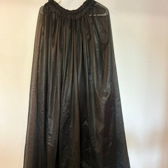 Jupe Longue Noire en Organza Transparent – Taille Élastique - Picture 1 of 3